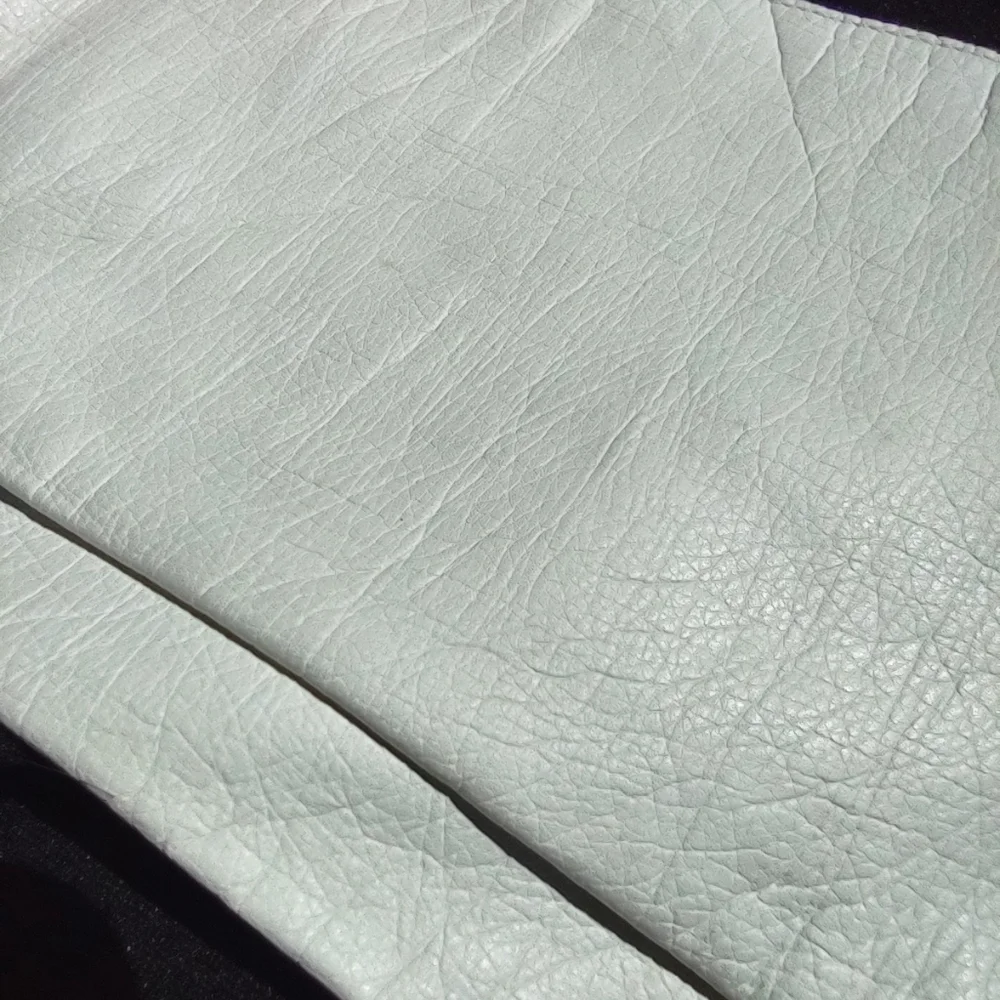 Sm Vintage Elegant White Leather Gloves Elbow Length